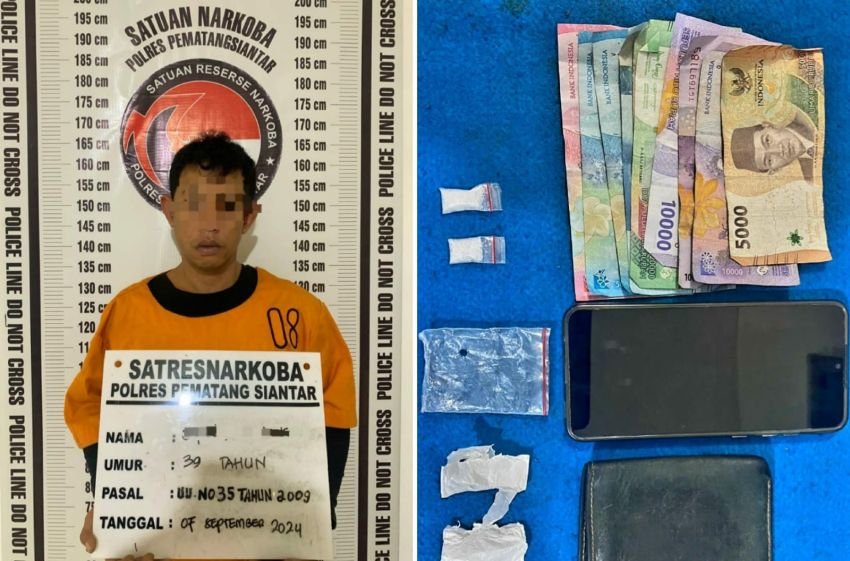 Residivis Narkotika Ditangkap Polres Pematangsiantar, Sabu 1,43 Gram Disita