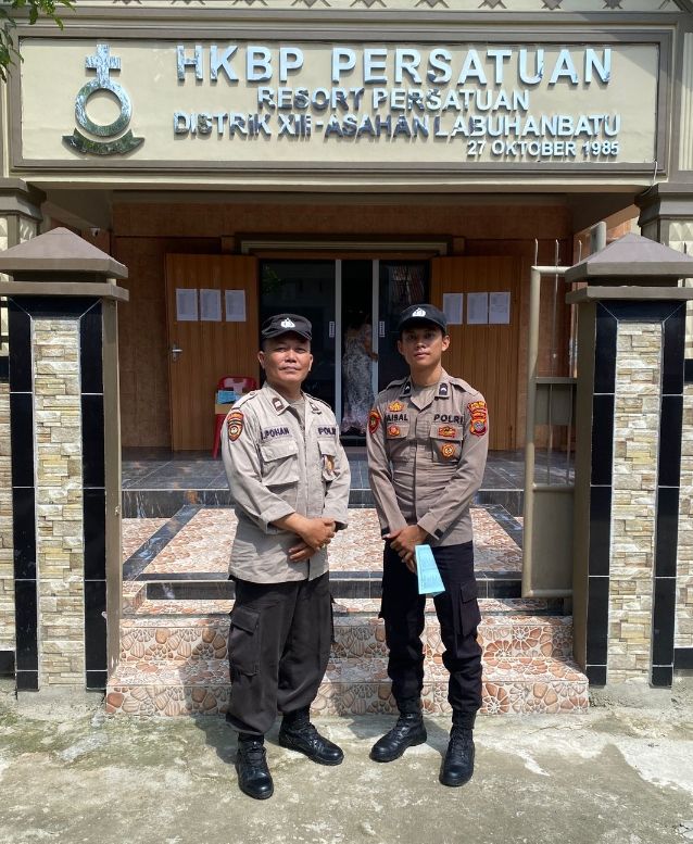 Polres Tanjungbalai PAM dan Monitoring Ibadah Minggu di Gereja