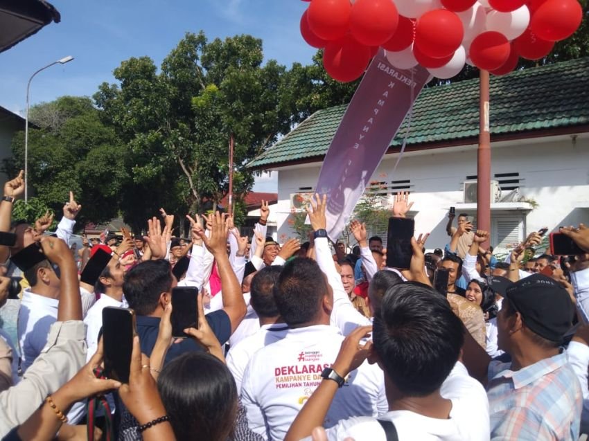 Tiga Paslon Bupati-Wakil Bupati Labuhanbatu Deklarasi Kampanye Damai, Sepakat Tanpa Politik Uang