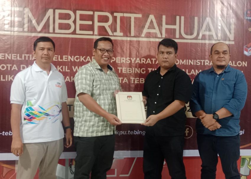 Tiga Paslon Penuhi Syarat Administrasi, KPU Tebingtinggi Tunggu Tanggapan Masyarakat