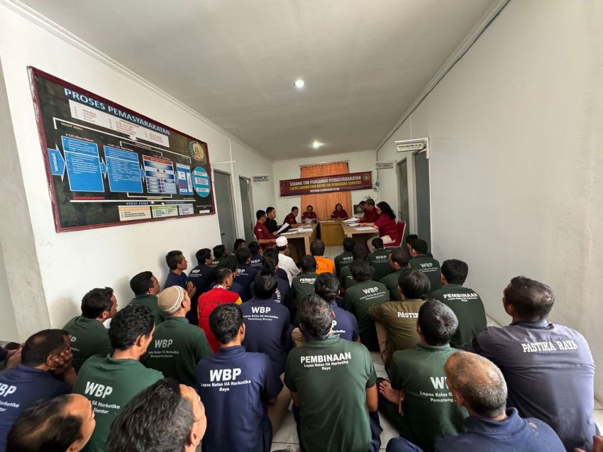59 WBP Lapas Narkotika Kelas IIA Pematangsiantar Ikuti Sidang TPP