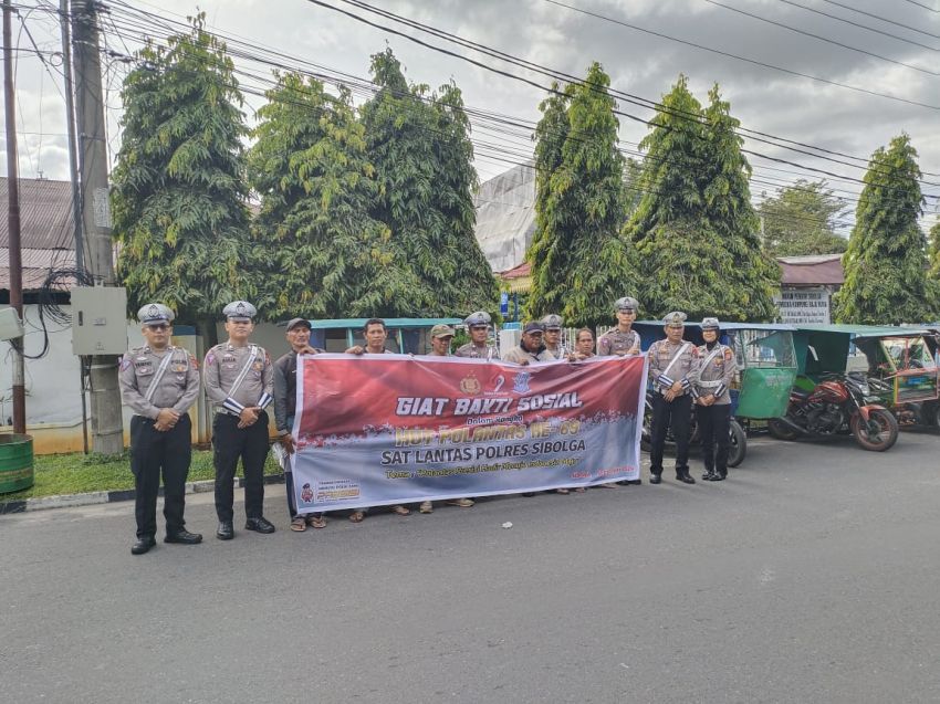 Sat Lantas Polres Sibolga Gelar Baksos Peringati HUT ke - 69 Polantas