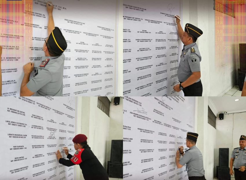 Lapas Pancurbatu Laksanakan Penandatanganan Pakta Integritas dan Komitmen Bersama
