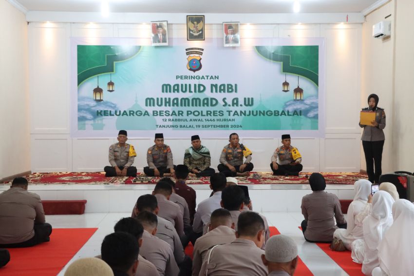 Polres Tanjung Balai Peringati Maulid Nabi Muhammad SAW 1446 H / 2024