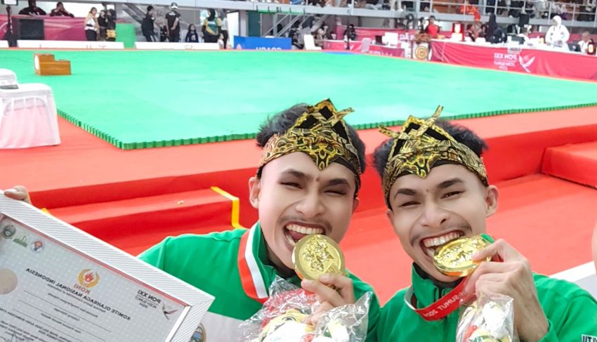 PON XXI: Farhan-Fakhri Sabet Emas Perdana Pencak Silat Sumut