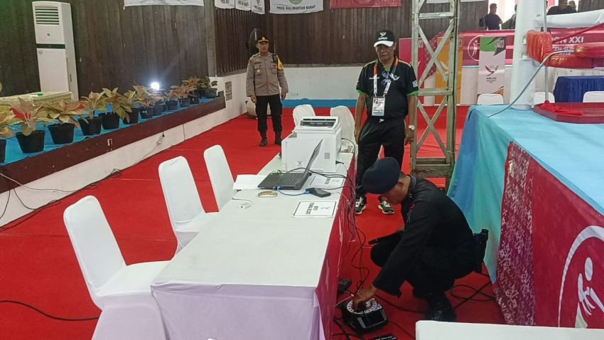 Pastikan Keamanan, Polres Pematangsiantar dan Sat Brimob Polda Sumut Sterilisasi Venue Tinju