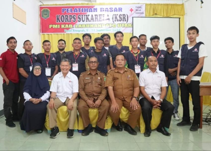 Puluhan Peserta Ikut Pelatihan Dasar KSR Digelar PMI Labura