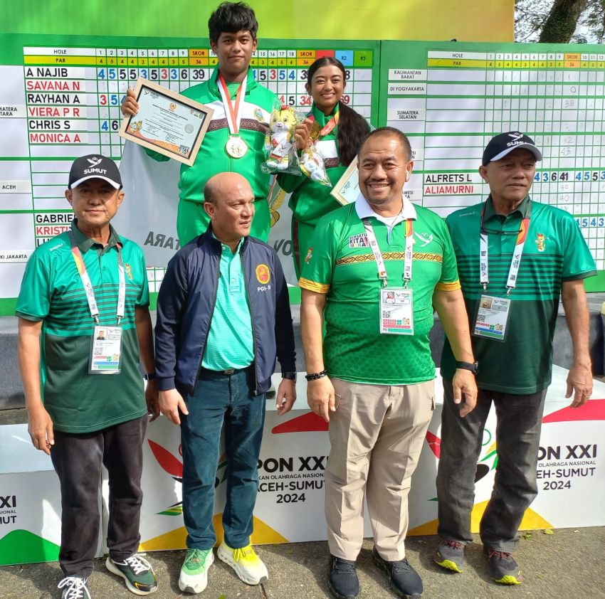 Golf Sumbang Emas Lagi untuk Sumut di PON XXI