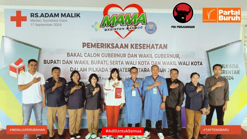 Bawaslu Tapteng Awasi Pemeriksaan Kesehatan Pasangan Masinton-Mahmud di RSUP Adam Malik Medan