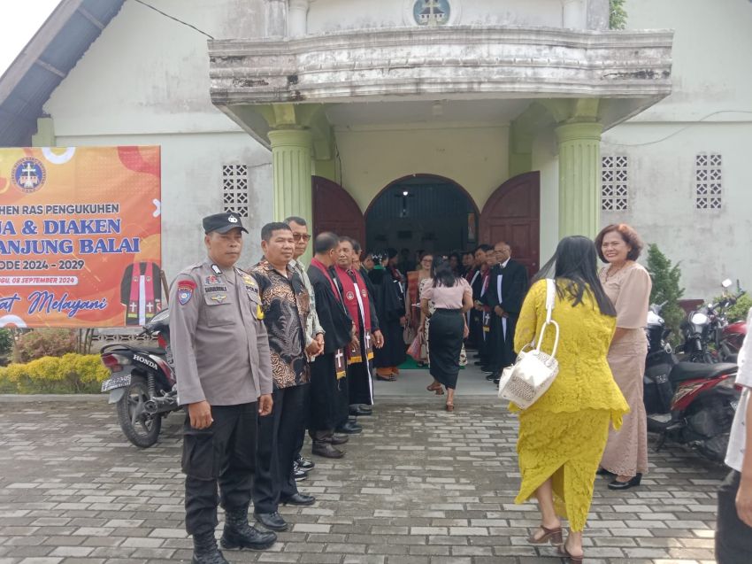 Polres Tanjungbalai Gelar Pengamanan Ibadah Minggu