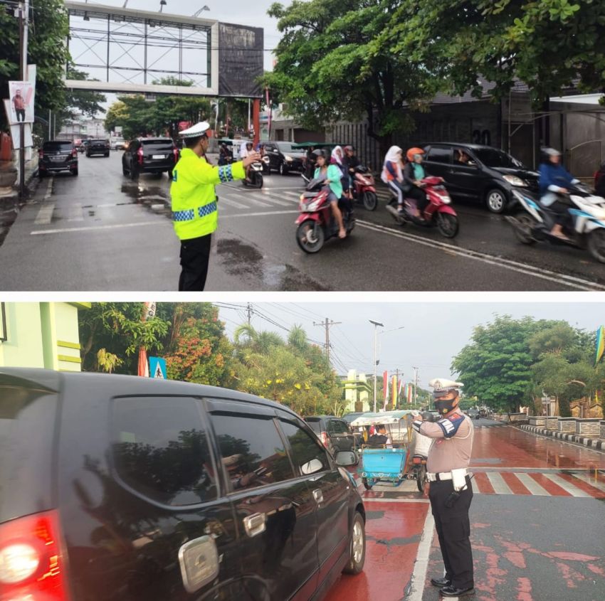 Sat Lantas Polres Tebingtinggi Lakukan Strong Point di Sejumlah Lokasi