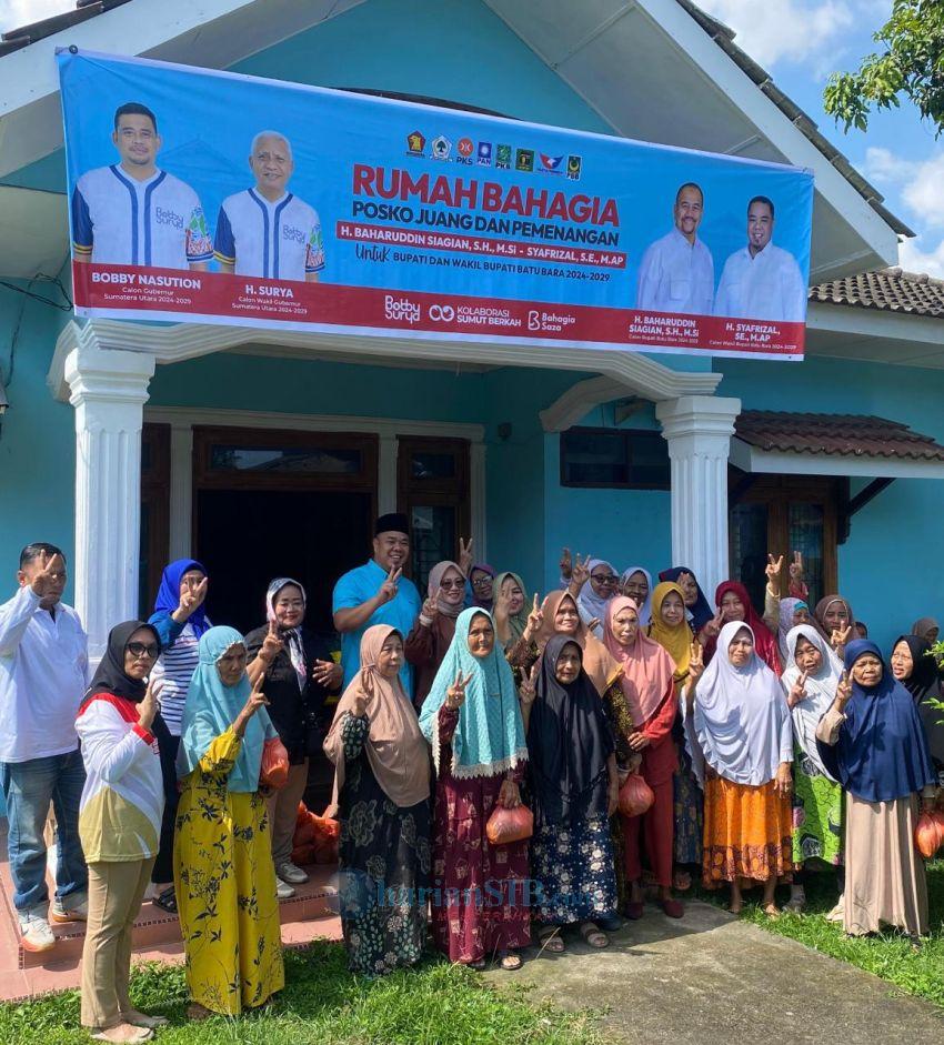 Bahagia-Saza Bagi Sembako kepada Janda dan Gelar Pasar Murah