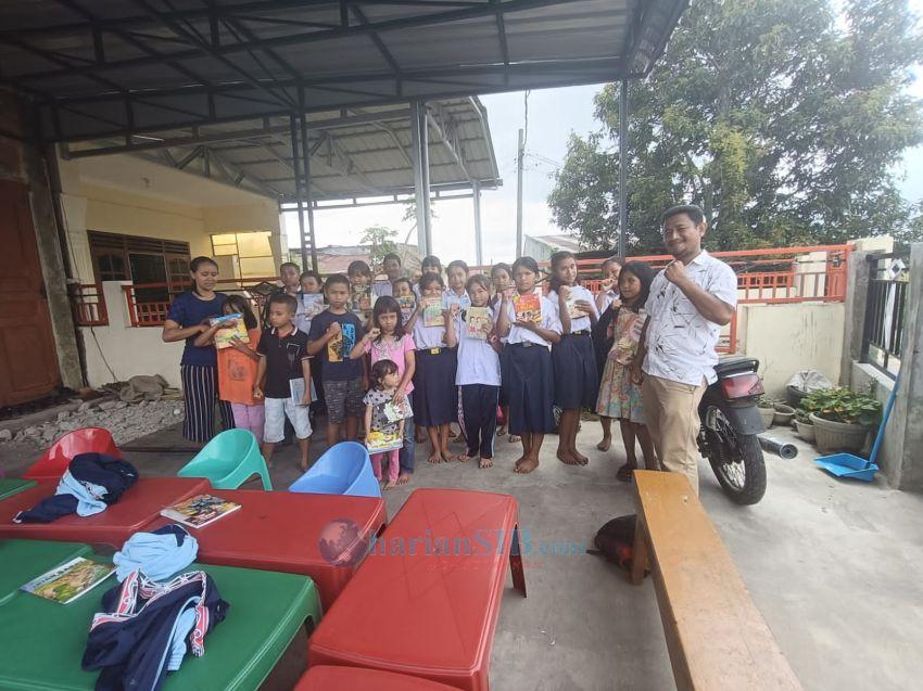 Peduli Anak Bangsa, Rumah Baca Pelita Bangsa Kembali Dibuka di Pamatang Raya