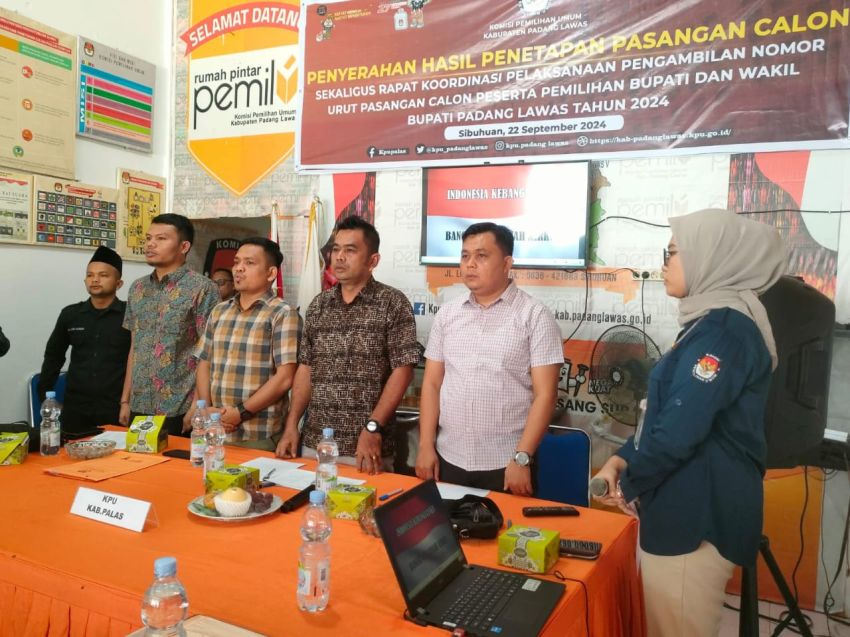KPU Palas Tetapkan 2 Paslon Bupati-wakil Pilkada Serentak 2024