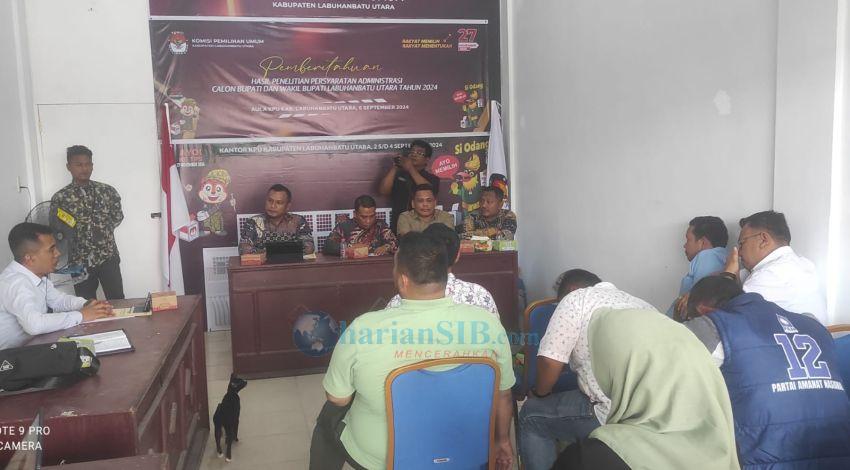 Dokumen Hendri Yanto Sitorus dan H Samsul Tanjung Belum Memenuhi Syarat