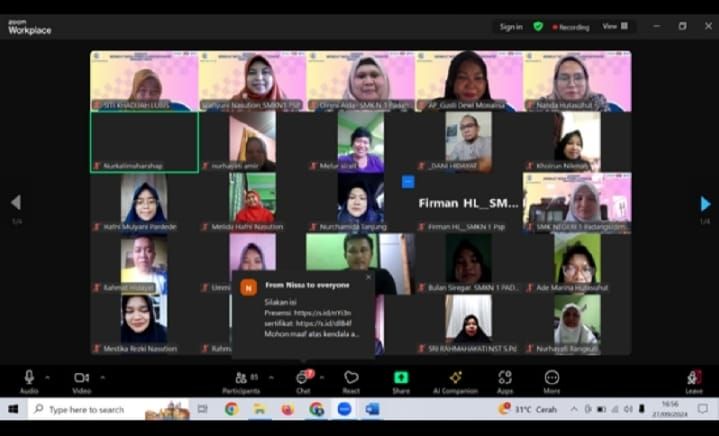 Guru SMK Negeri- 1 Padangsidimpuan Ikuti Webinar Pembelajaran Interaktif Dengan Canva