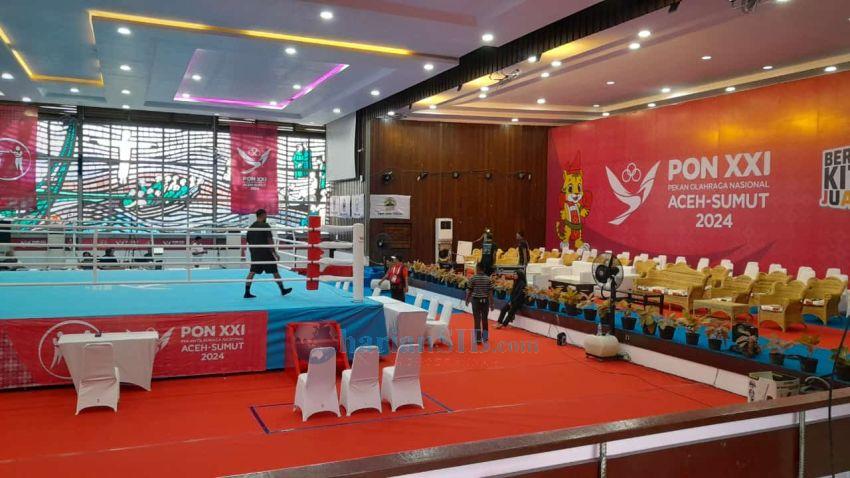 Venue Cabor Tinju di Aula Nommensen Pematangsiantar Siap Digunakan