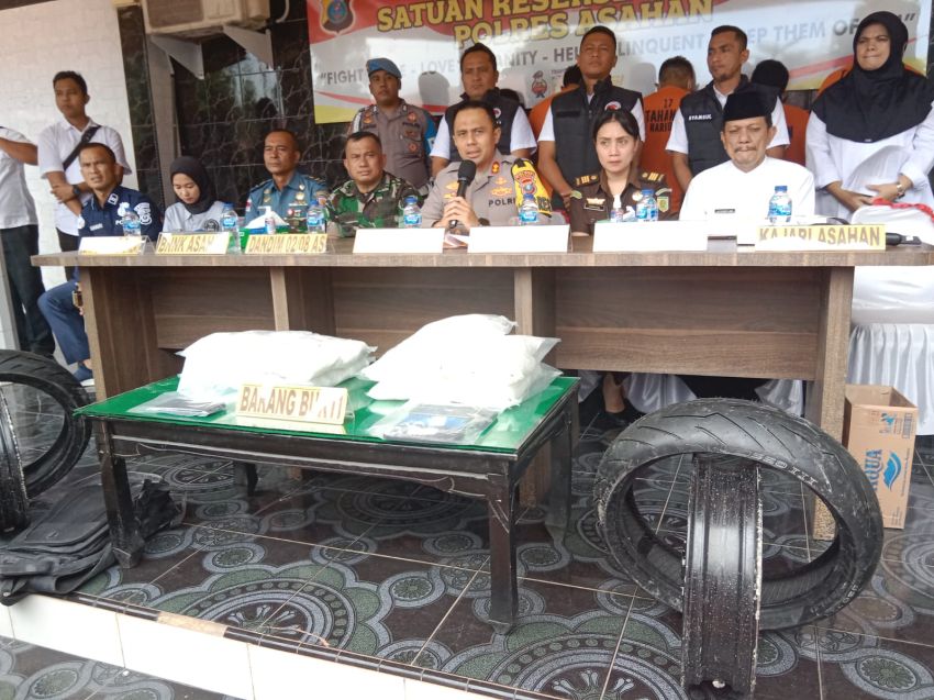 SatNarkoba Polres Asahan Tangkap 5 Tersangka Kasus Narkotika
