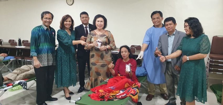 HKBP UAS Medan Kerja Sama dengan PMI Dairi, Jemaat Ramai-ramai Donorkan Darahnya