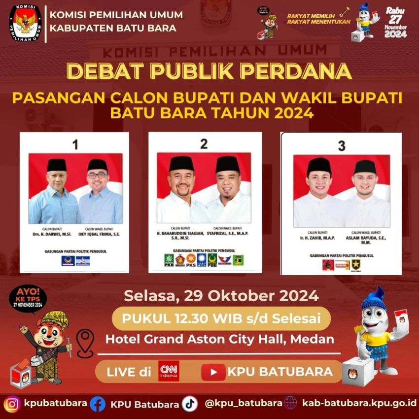 Gelar Debat Publik di Medan, KPU Batubara Tuai Kritik