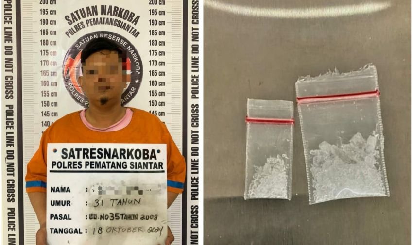 Bawa 2 Paket Sabu, Polisi Tangkap Seorang Pria di Pematangsiantar