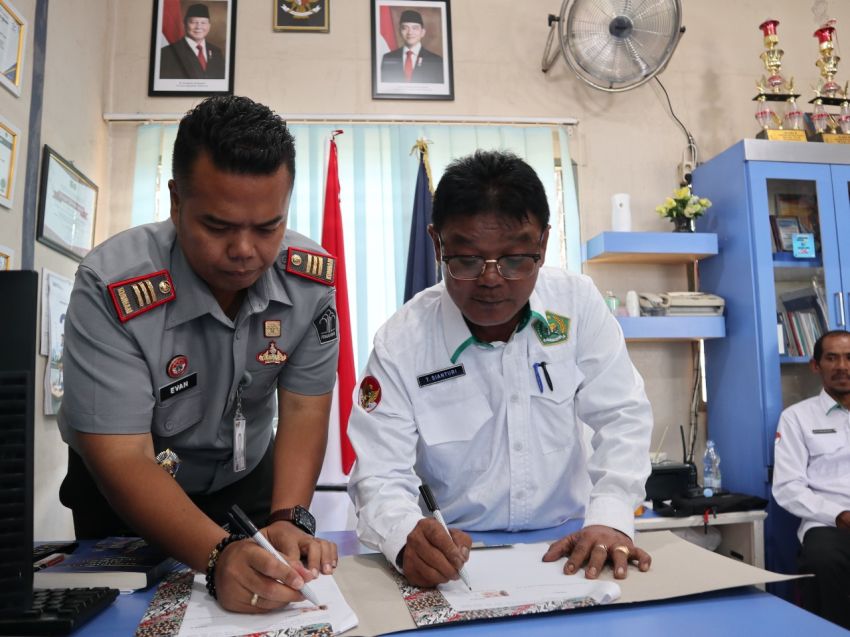 Rutan Tarutung dan Kemenag Taput Tandatangani PKS Pembinaan Mental WBP