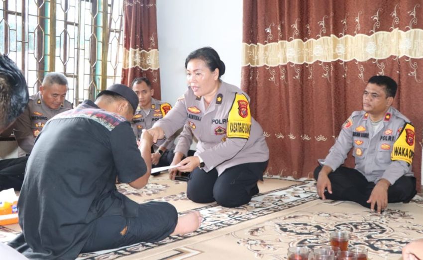Kapolres Sergai Sampaikan Belasungkawa Atas Meninggalnya Istri Personel