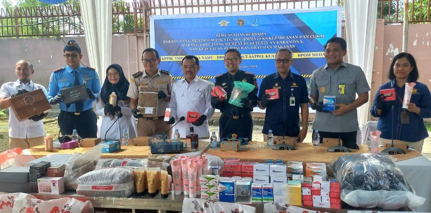 Bea Cukai Kualanamu Musnahkan Barang dari Luar Negeri Senilai Rp 140 Juta