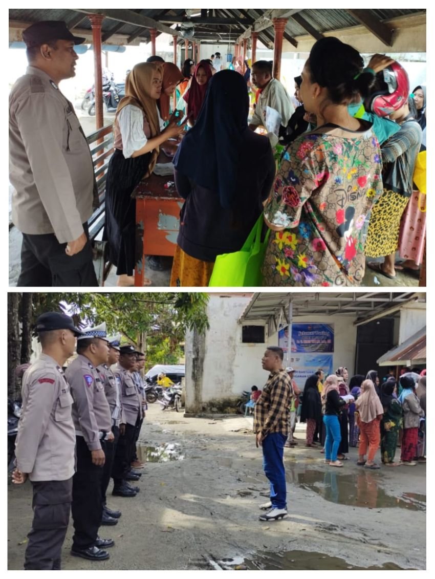 Polres Tanjungbalai Laksanakan Pengamanan Penyaluran Bantuan Pangan Yamlur
