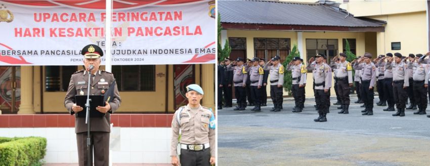 Wakapolres Pematangsiantar Pimpin Upacara Peringatan Hari Kesaktian Pancasila