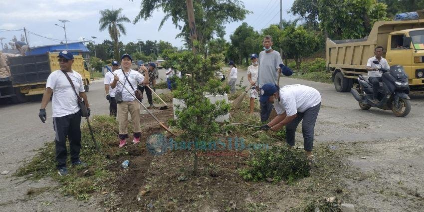 Semarak Hari Reformasi Gereja, Pimpinan Sinode Gereja Siantar-Simalungun Gelar Gotong Royong