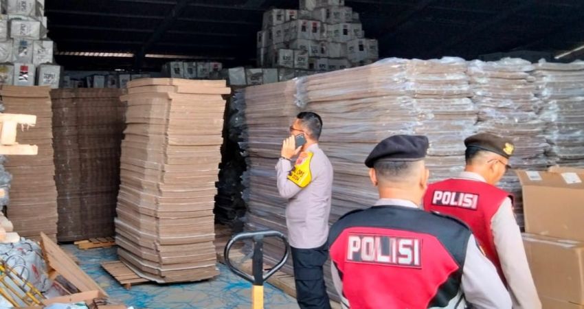 Polres Belawan Cek Pengamanan Gudang KPU Medan