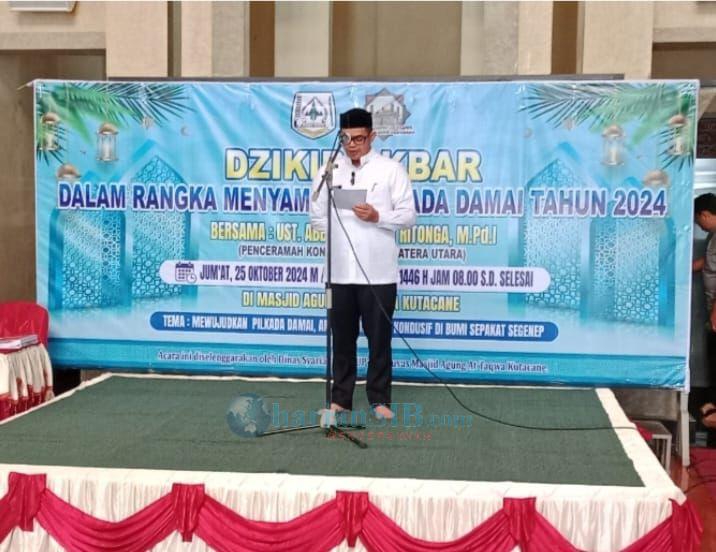Sambut Pilkada Damai, Pemkab Agara Gelar Dzikir Akbar