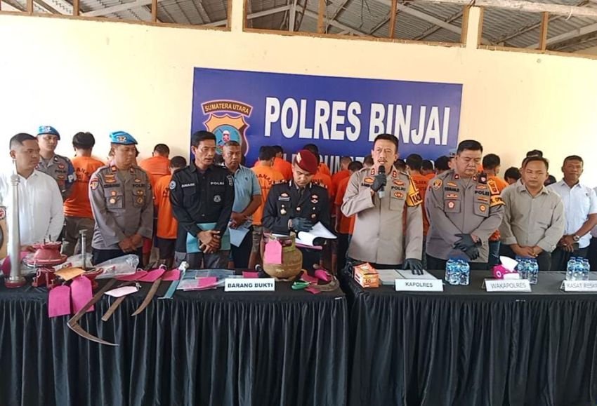 Selama Sebulan, Polres Binjai Tangkap 23 Pelaku Kriminal dari 20 Perkara