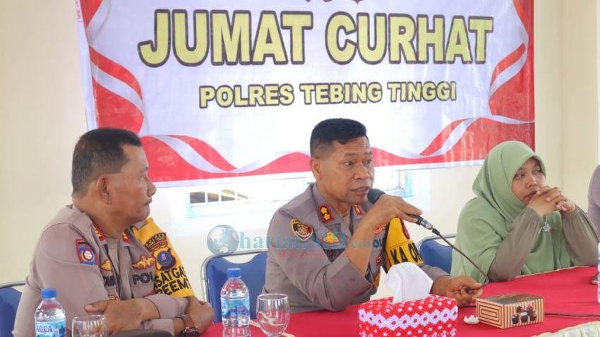 Jumat Curhat, Kapolres Tebingtinggi Ajak Warga Jaga Keamanan dan Cegah Peredaran Narkoba