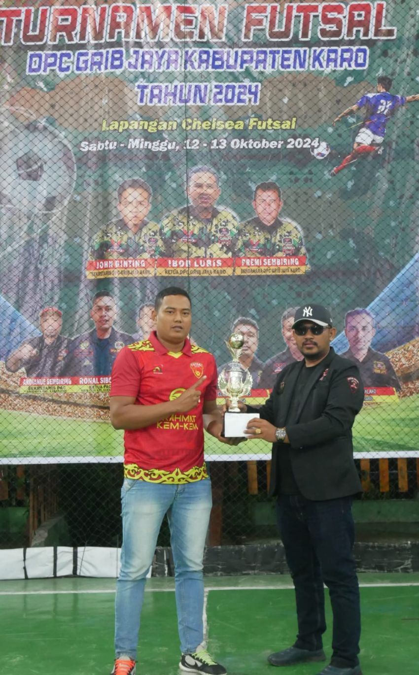 DPC GRIB Jaya Karo Gelar Turnamen Futsal, Tim RKM FC Juara