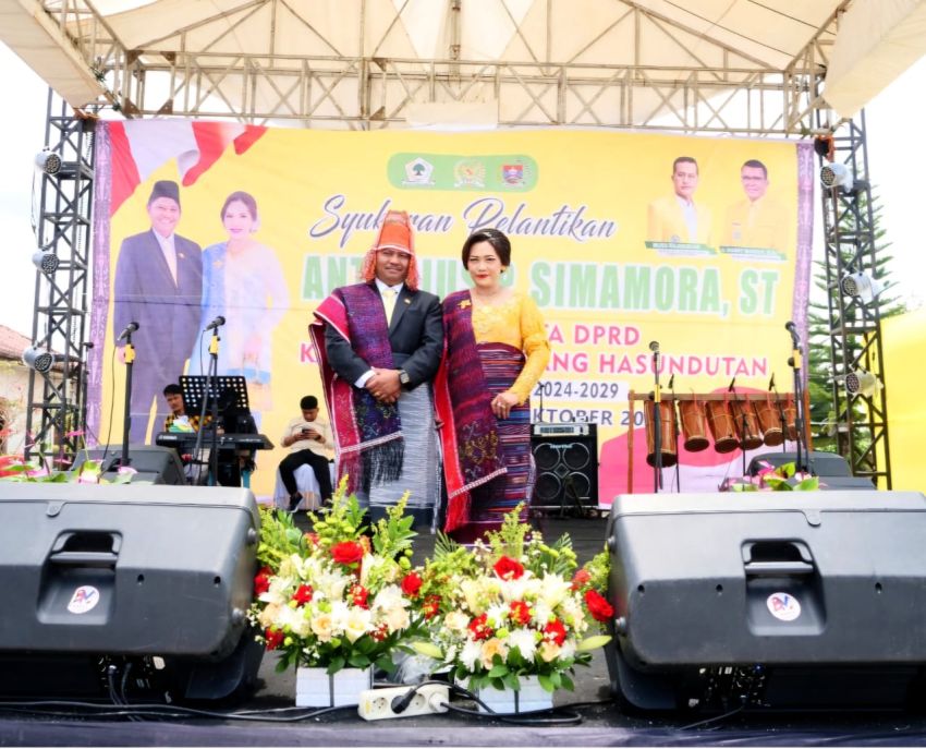 Antonius Simamora Gelar Syukuran Pelantikan Jadi Anggota DPRD Humbahas