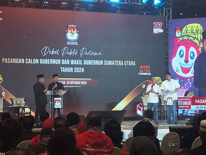 Debat Pertama Pilgub Sumut: Bobby Kenalkan Konsep Muatan Lokal Marsipature Hutanabe, Edy Tekankan Rawat Sumut sama dengan Cintai Bangsa