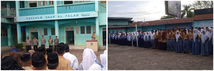Cegah Kenakalan Remaja, Kapolsek TBS Sosialisasi Binluh di YPI Daral Al Falah Tanjungbalai