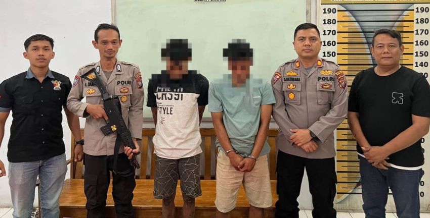 Polsek Sipispis Bekuk 2 Terduga Pemilik Sabu di Desa Damak Urat Sergai
