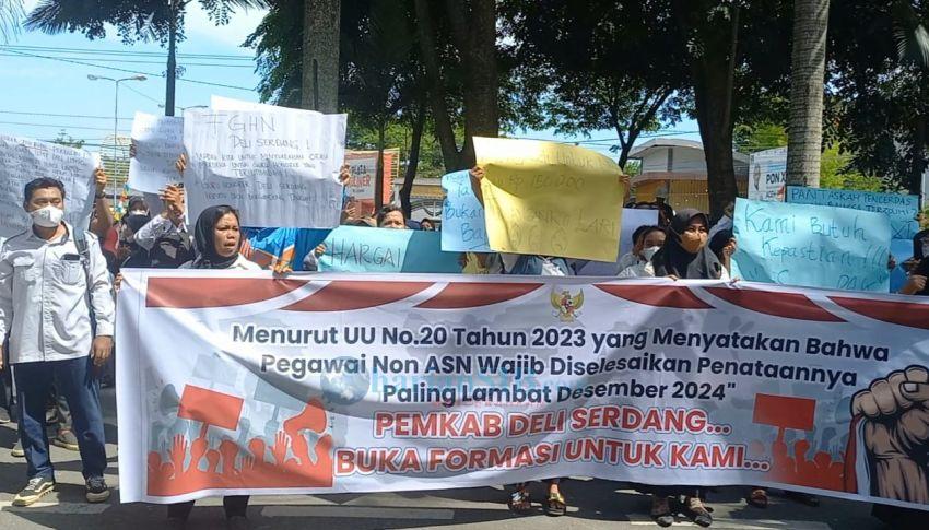 Seratusan Guru Honor Minta Pemkab Deliserdang, Buka Formasi P3K