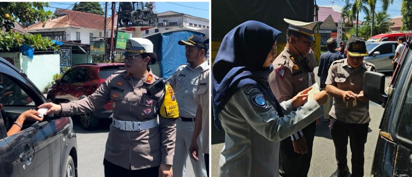 Satlantas Polres Pematangsiantar dan UPTD Samsat Gelar Operasi Gabungan