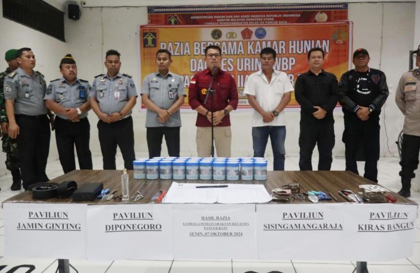 Lapas Pancurbatu Gelar Razia Gabungan untuk Deteksi Dini Gangguan Keamanan