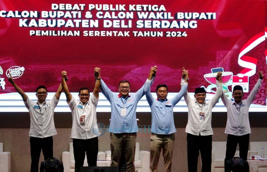 Debat Publik Terakhir KPU, 3 Paslon Bupati Deliserdang Pertajam Visi-Misi