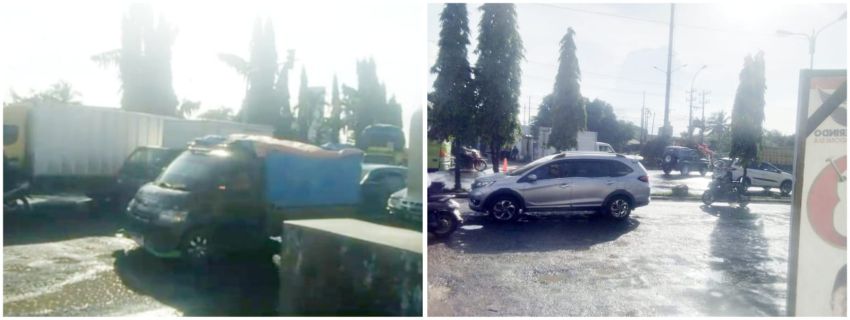 Jalinsum di Persimpangan Pintu Gerbang Tol Tanjungmorawa Rusak Parah, Lalin Kerap Macet