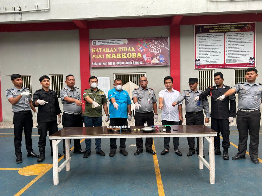 Lapas Barus Gandeng BNN Razia Kamar Hunian WBP