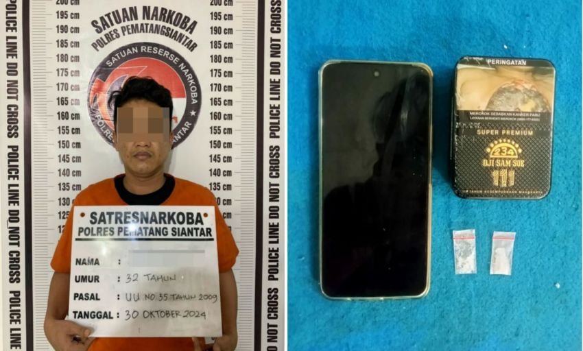 Terlibat Peredaran Narkoba, Residivis Ditangkap Polisi di Kamar Kos-kosan di Siantar Sitalasari