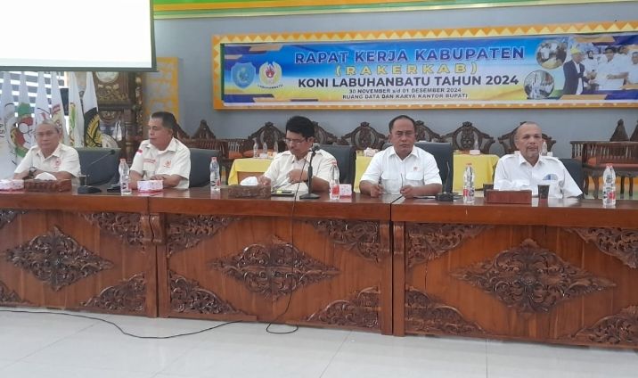 Ketua KONI Sumut Buka Rakerkab KONI Labuhanbatu