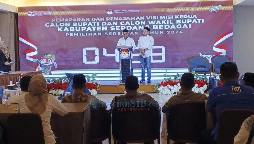 KPU Sergai Gelar Pemaparan Visi Misi Pasangan Calon Bupati Sergai