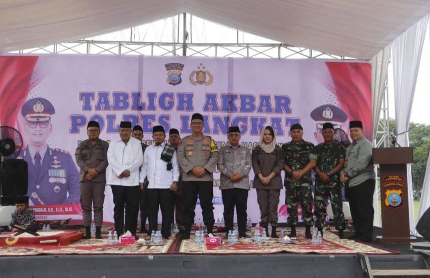 Cooling System Pilkada 2024: Polres Langkat Gelar Tabligh Akbar untuk Ciptakan Suasana Kondusif
